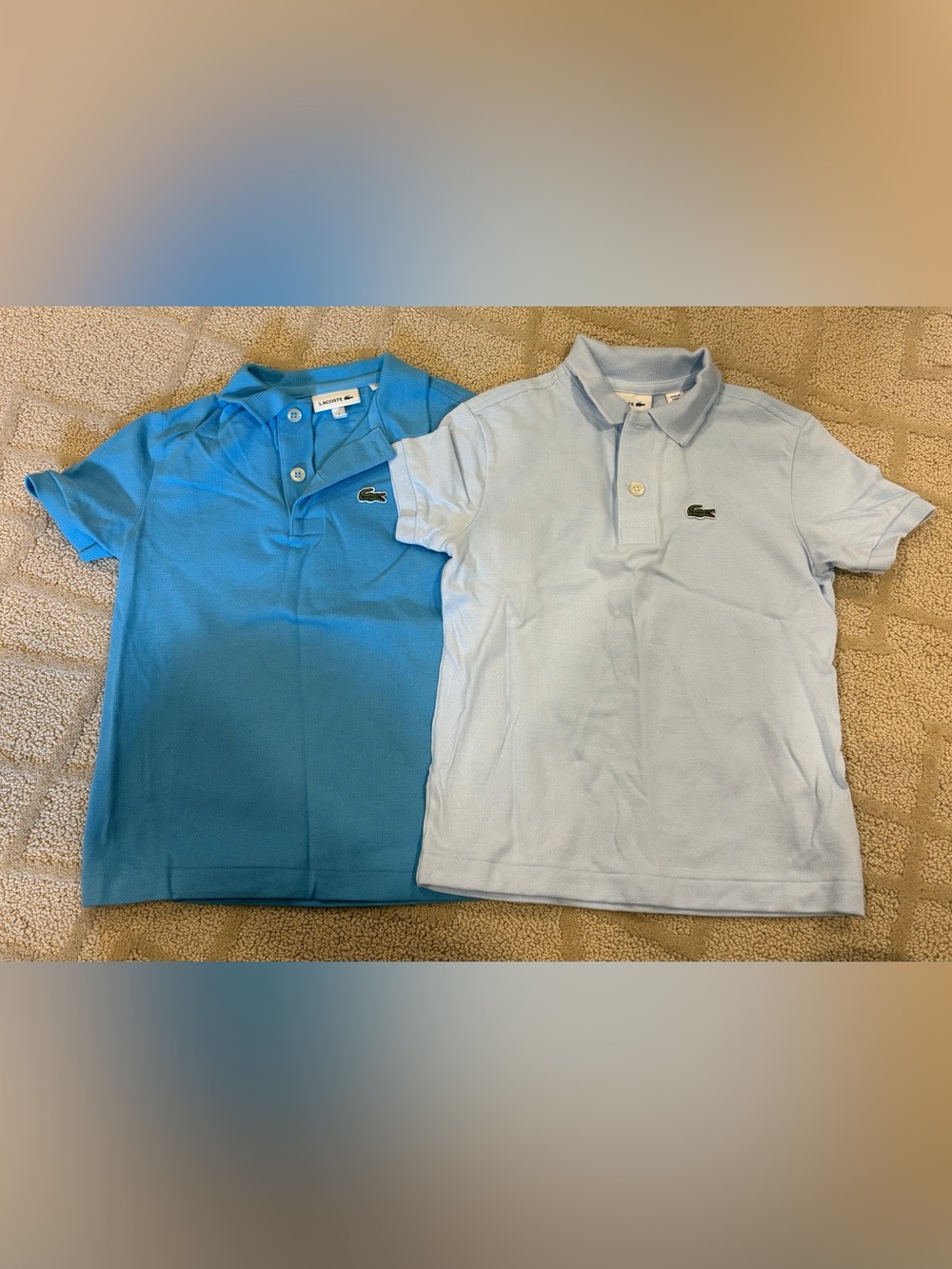 Lacoste Kids Polo Set in Bright Blue and Light Blue